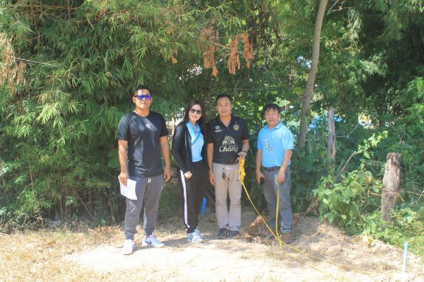 กิจกรรมตรวจรับงานจ้างขยายท่อเมนประปาหมู่บ้าน บ้านโพนทราย หมู่ 3,9