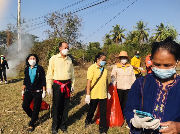 เทศบาลตำบลโพนทราย ทำกิจกรรมรณรงค์ทำความสะอาด โครงการบ้านสวย เมืองสะอาด